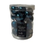 ARB101650 Baubles Glass 2.5CM - Set Of 24 - Blue
