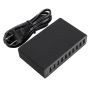60W 10-PORT USB Charger With 1.6 Meter Cable Compatible With Apple Huawei Android Phone