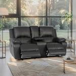 Lyla 2 Seater Recliner & Console Leather Uppers