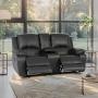 Lyla 2 Seater Recliner & Console Leather Uppers