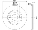 Stone Brake Disc Front – Vented 280×23 44.5 – BR14170