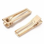 Golden Iron Alligator Hair Clip Findings Golden 5PCS 60X18X12MM