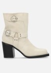 Freak Buckle Detail Ankle Boot - Cream