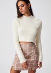 Fluffy Knit Tie Back Top - Ivory