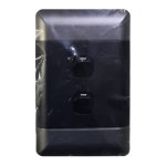 Ineu Black Switch Plate 2 Lever