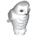 Parts Owl Angular Features With Black Beak Yellow Eyes And Light Bluish Gray Rippled Chest Feathers Pattern Hp Hedwig 92084PB03