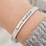 Kiera Personalized Clip Open Bangle Stainless Steel Small Size: 55MM Diameter Ready In 3 Days