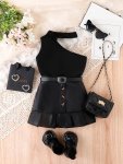 Cool Girls Chic Irregular Top & Fishtail Skirt Two-piece Set Street Summer Outfit