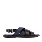 Casual Leather Sandals -blue black