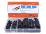 CL0373 Heatshrink Sleeving Black. Length 40MM.7 Sizes From 2 To 13MM. 127 Pcs