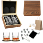- Whiskey Stones Glasses Gift Set For Men In Wooden Box