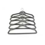 25 Piece Velvet Hanger With Chrome Hooks Set Grey
