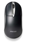 Mecer Black Optical Mouse PS2 Wired Computer Accessory