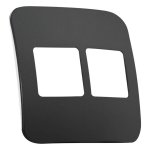 Two Double Module Cover Plate - Gun Metal - Buy Online At 7 Triple 7