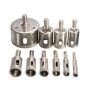 10 Piece Diamond Tool Drill Bit Hole Saw Set For Glass Ceramic
