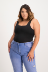 Thandi Square Neck Bodysuit - Black - XL