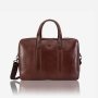 Brando Winchester 15" Double Gusset Leather Laptop Bag Brown