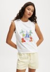 Cotton On Active Graphic Crew Tank - White resort Club