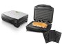 Taurus Miami Premium - Non-stick Sandwich Maker With Interchangable Plates 900W Black