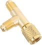 Tee Adapter For Air Conditioner Refrigerant 1/4 Sae Quick Coupler