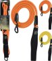 Dogs Collection: Dog Leash With Matte Black Safety Clasp Size 1800X18MM - Orange