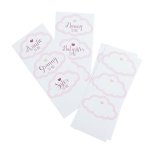 Baby Shower Novelty Guest Stickers Pink blue green - Pink