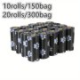 10/20 Rolls Paw Print Dog Poop Bags Thickened Leak Proof Pet Garbage Bag Refill Rolls For Easy Clean Up