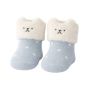 Baby & Toddler Thick Bear Ear Warm Socks For Ages 1-3 Years - Baby Blue