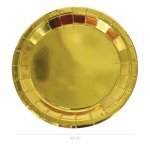 Large Gold Party Plates Pack Of 20