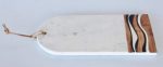 White Brown & Black Marble Chopping Board 36X18CM