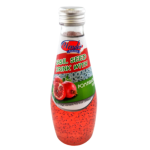 Basil Seeds Pomegranate Flavor Juice Sabja Seeds Anar Juice 290ML - Refreshing Tropical Drink For Cooling Refreshment Delivers C