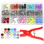 200 400PCS 9.5MM Silvery color Snap Fasteners Tool Kit: Perfect For Clothing Faux Leather Crafting & Sewing Projects