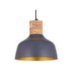 Elisha Metal And Wood Pendant Light