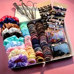 Elegant Women's Hair Accessory Kit: Seamless Scrunchies Braiding Tools & Disposable Headbands - Perfect For Casual Shopping