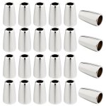 40PCS SET Metal Bell Stopper Conical Bells Cord Rope Locks Fastener Ends Zipper Pull Ends Toggle Clip Cone Cord Lock For Lanyard
