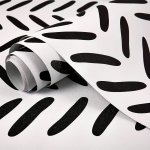 1PC Modern Stripe Peel And Stick Wallpaper Black And White Geometric Wallpaper Stripe Contact Paper Self Adhesive Removable Wate