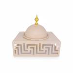 1 Compartment Snack Server Cream & Gold