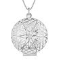 Silver Designer Round Locket Necklace
