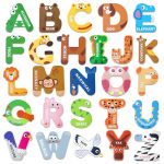 Honeytolly Magnetic Letters Alphabet Abc Fridge Magnets For Toddlers & Kids Cute Educational Animal Toys 26 Uppercase Refrigerat