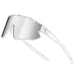 Duco Kids Sunglasses Youth Baseball Sun Glasses Lightweight TR90 Frame UV400 Sports Cycling Shades For Boys Girls DK268 White Fr