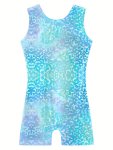 Gradient Heart Graphic Ballet Leotard Girls Comfy Sweet Gymnastics Suit