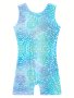 Gradient Heart Graphic Ballet Leotard Girls Comfy Sweet Gymnastics Suit