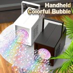 Automatic Handheld Bubble Machine For Kids Portable Bubble Blower With Durable Plastic Construction Ideal For Children's Parties