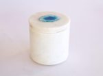 White & Agate Small Round Marble Box – 10.5X10CM