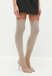 It Girl Over The Knee Sock Boot - Neutral