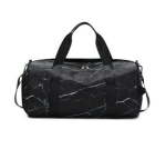 Womens Black And White Marble Wet And Dry Gym Bag