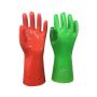 Gloves Pvc Reinforced High Visibility Green Elbow 35CM