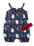 Girls Christmas Candy Clause Romper