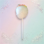 Rainbow Crown White Pom Pom Pen