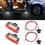 2 Pcs Car Dc 12V 1.6W Door Lights Lamps 18LEDS SMD-3528 Lamps With Cable For Volkswagen Golf 5 6